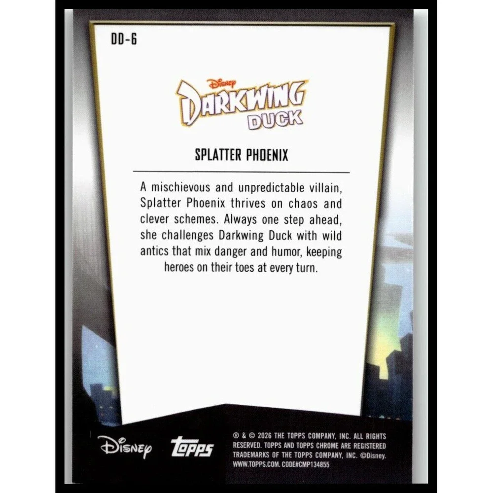 2026 Topps Disney Chrome Splatter Phoenix DD-6 Darkwing Duck